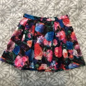 SOLD: Express floral print skirt